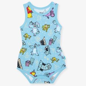 Posh Peanut Monster Inc Varsity Romper